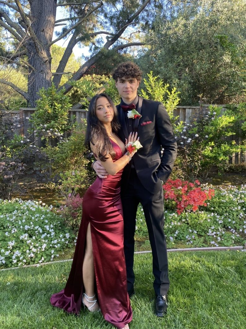 Middle School Burgundy Mermaid V Neck Long Prom Dress With Split jkprom Middle School Burgundy Mermaid V Neck Long Prom Dress With Split jkprom
