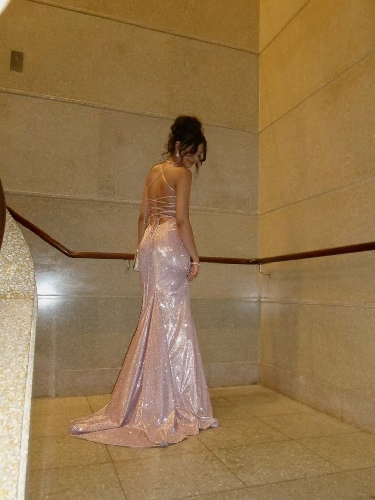 Shiny Long Dress Sparkle Strapless Mermaid Gala Party Outfit