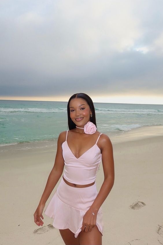 Light Pink Mini Birthday Party Dress Two Piece Short Prom Dresses jkprom Light Pink Mini Birthday Party Dress Two Piece Short Prom Dresses jkprom