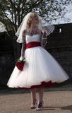 1950s Wedding Dress,Tea Length Wedding Dress,Rockabilly Wedding Dress,Short Wedding Dress