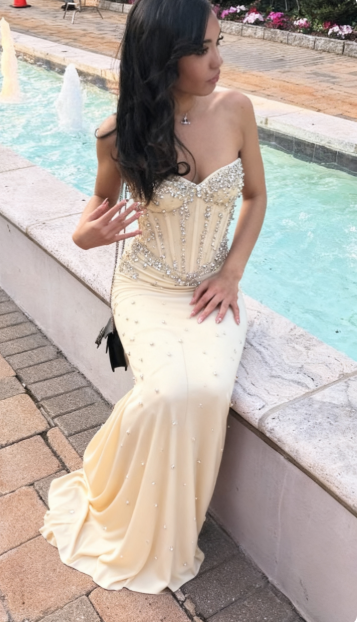Luxury Mermaid Prom Dress Rhinestone Floor Length Party Gala Dresses