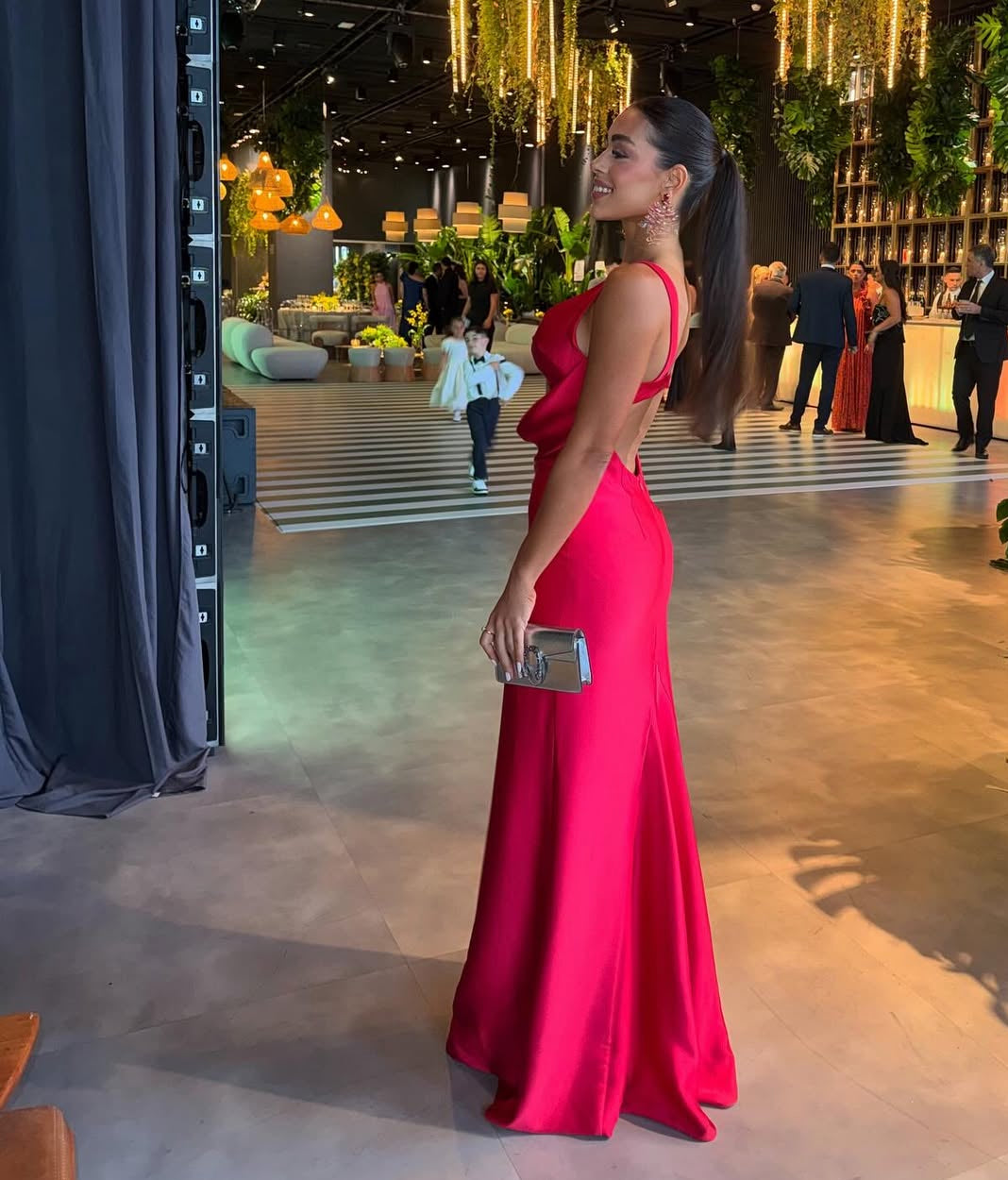 Backless Mermaid Satin Gala Dress Woman for Party