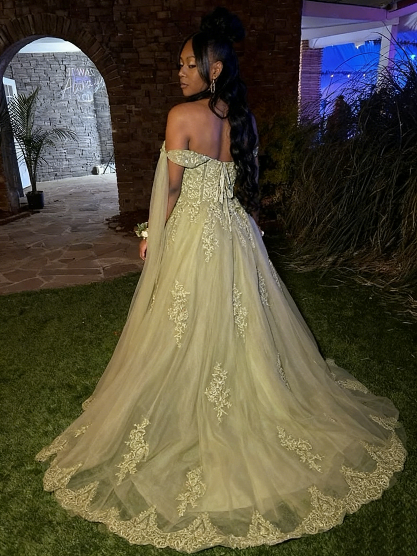 Fancy Green Tulle Prom Outfit Ball Gown Birthday Party Dress