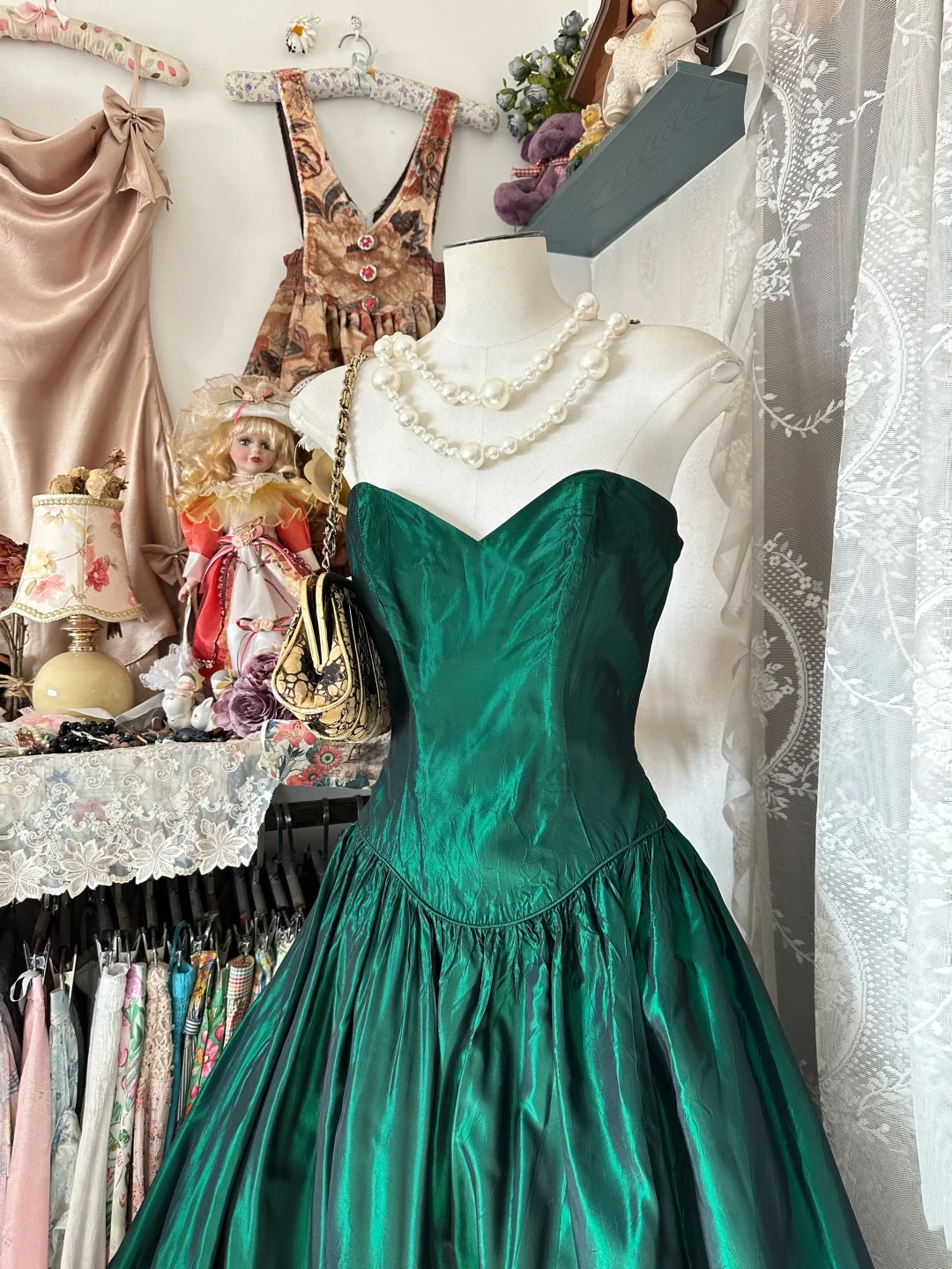 Strapless A Line Green Prom Dress Formal Holiday Party Dresses
