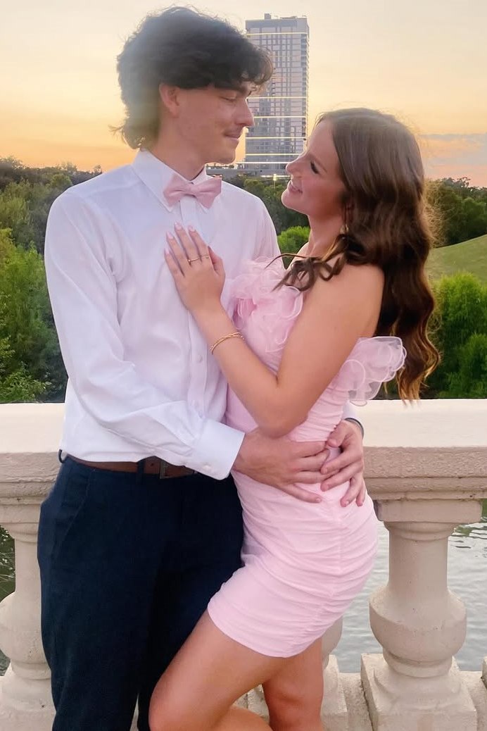 Pink Strapless Cocktail Dress Tight Homecoming Party Dresses