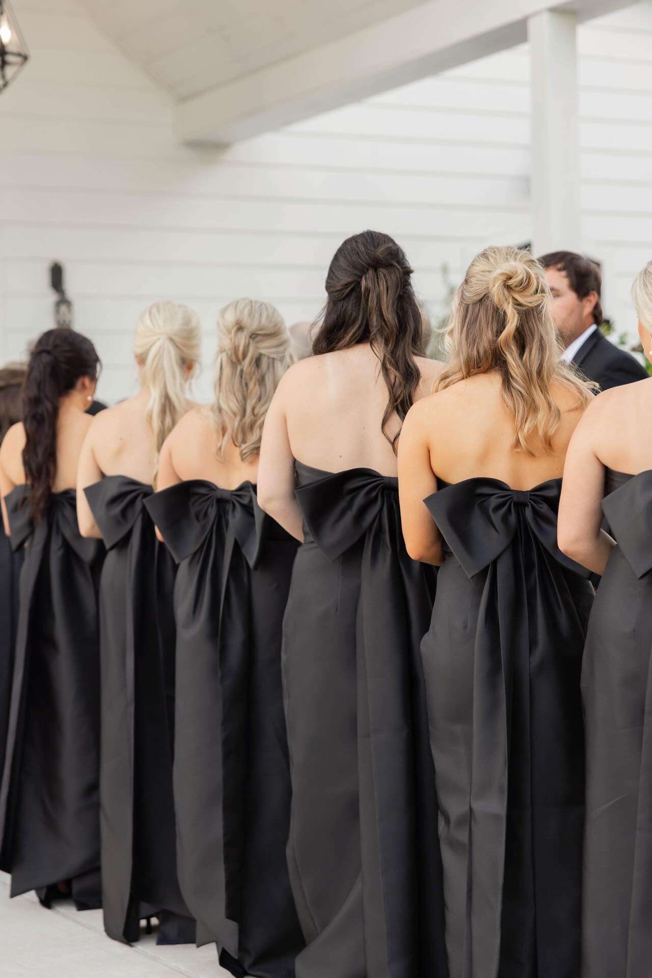 Strapless Pink Back Bow Sheath Bridesmaid Dress Women Wedding Guest Dresses