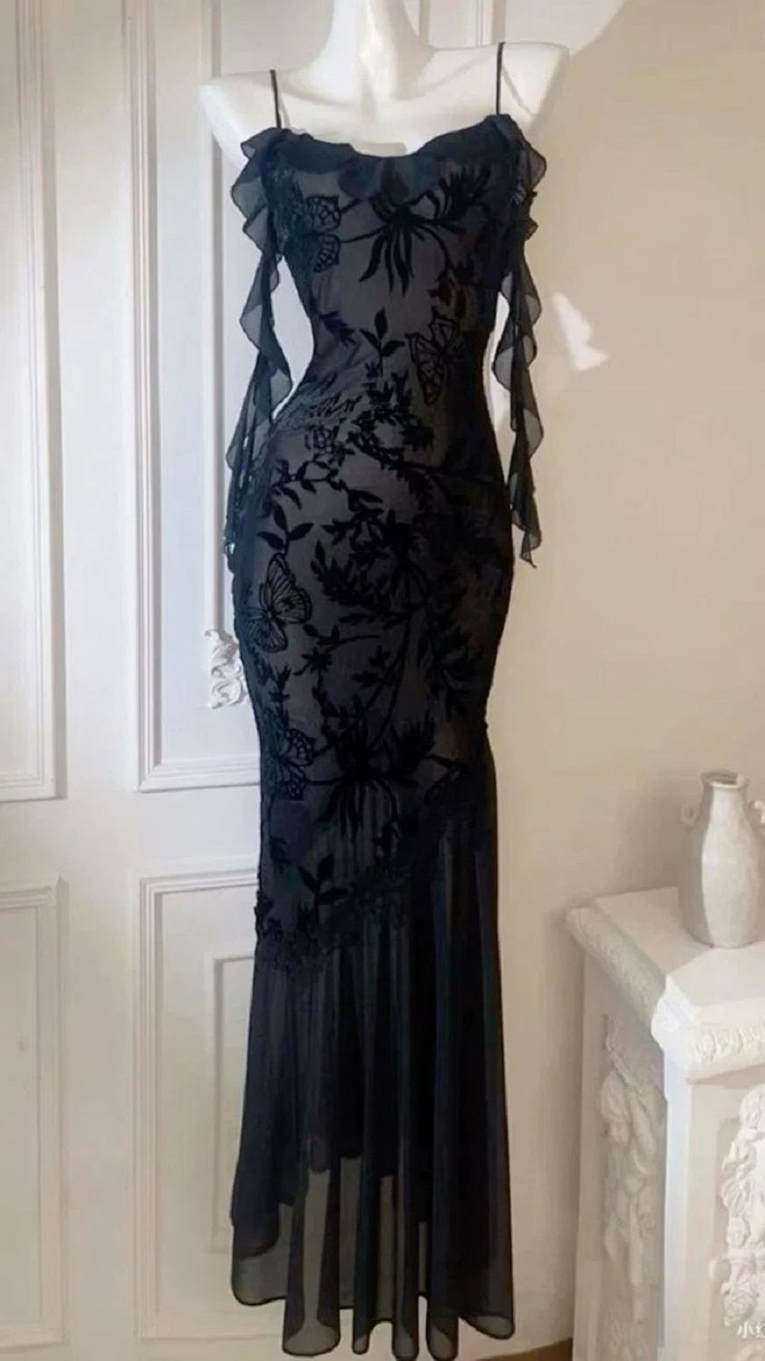 open lace back dress Long Formal Fitted Dress by LaDivine KV1061 – The Dress Outlet main image 0