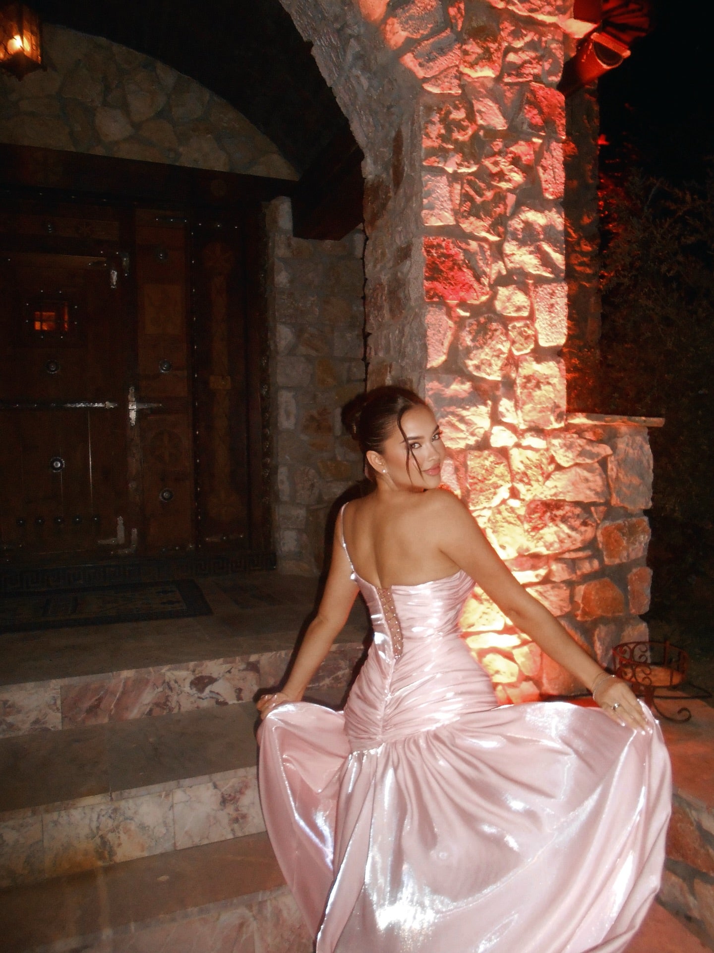 Elegant One Shoulder Prom Dresses A Line Formal Evening Gown with Slit