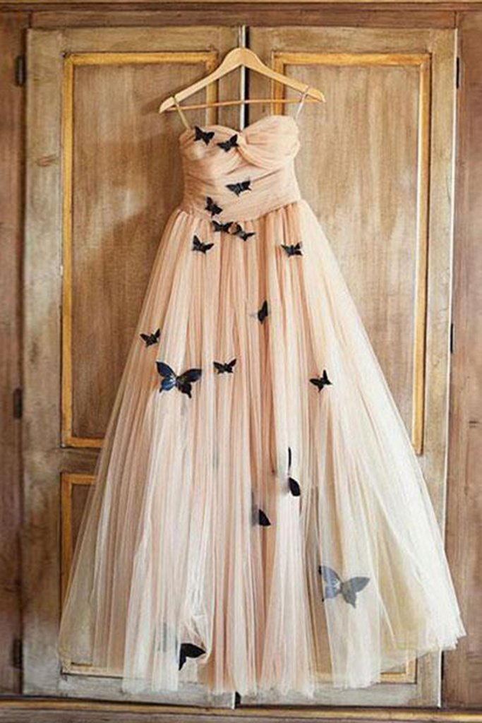 A-Line Sweetheart 3D Butterfly Appliques Prom Dress Long Formal Gown GP26 jkprom A-Line Sweetheart 3D Butterfly Appliques Prom Dress Long Formal Gown GP26 jkprom