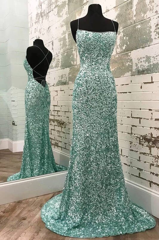 Mint Green Sparkly Mermaid Prom Dress,Long Evening Dresses jkprom Mint Green Sparkly Mermaid Prom Dress,Long Evening Dresses jkprom