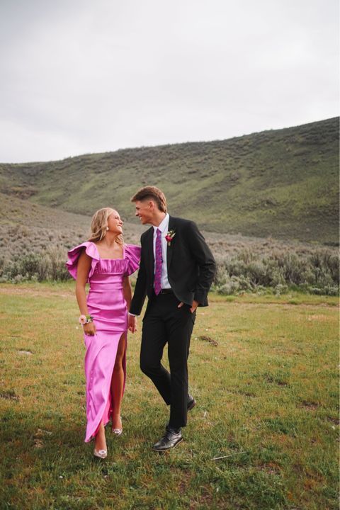 Modest Square Neckline Pink Long Prom Dresses Evening Gown jkprom Modest Square Neckline Pink Long Prom Dresses Evening Gown jkprom