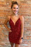 Bodycon Sequins Short Homecoming Dress