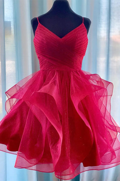 Sexy Red Homecoming Dress,Red Party Dress  Y2628