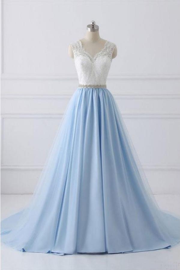 A Line V-neck Lace Appliques Bodice Long Prom Dresses,Elegant Prom Dre jkprom A Line V-neck Lace Appliques Bodice Long Prom Dresses,Elegant Prom Dre jkprom