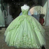 Ball Gown Sweet 16 Dress Princess Quinceanera Dresses Lace Appliques Sweet 15 Party Prom Ball Gowns