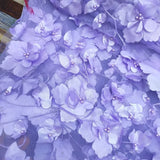 Lavender Flowers Tulle Sweetheart Ball Gown Quinceanera Dresses With Cape