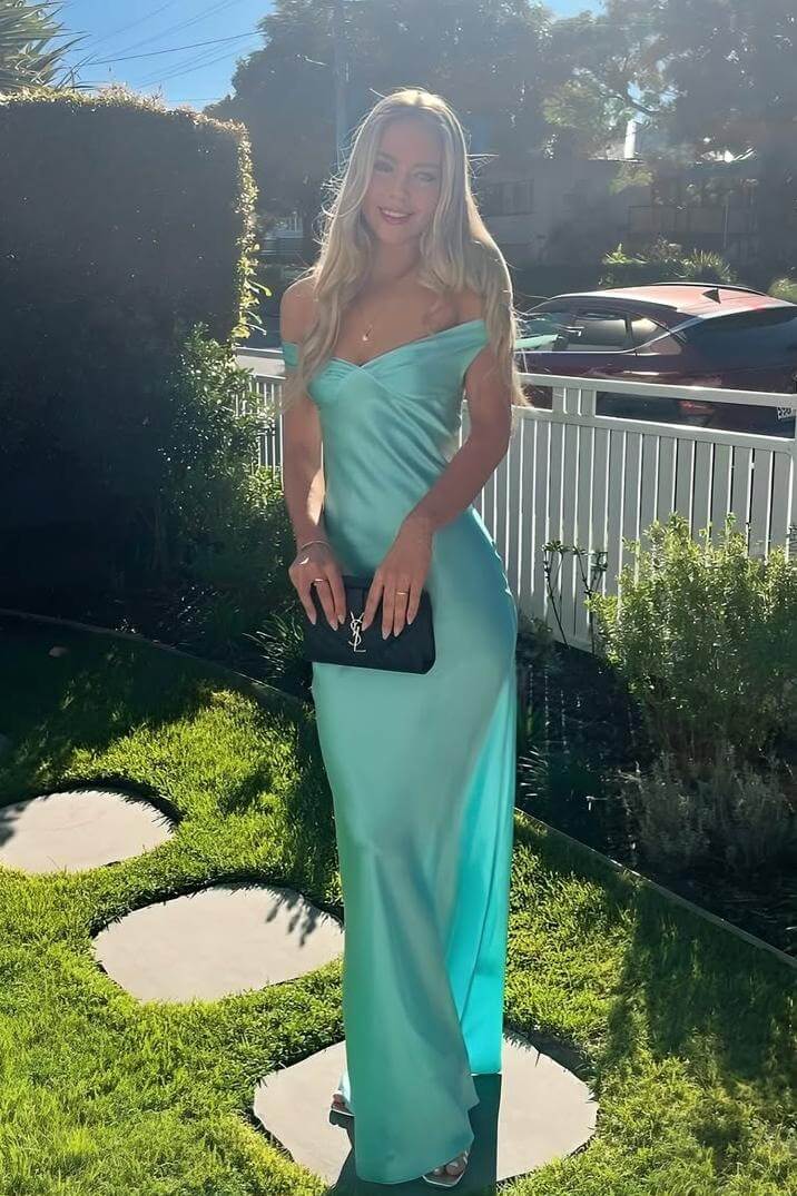 Long Prom Dresses Elegant Off the Shoulder Formal Evening Gowns