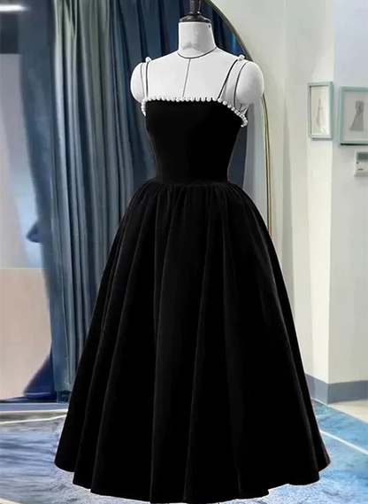 Velvet Tea Length Formal Dress, Velvet Wedding Party Dresses jkprom Velvet Tea Length Formal Dress, Velvet Wedding Party Dresses jkprom