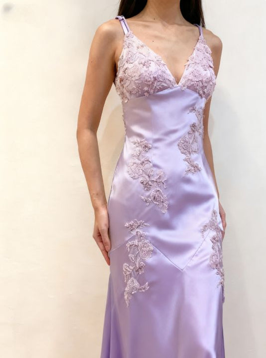 Green V-Neck Appliques Satin Mermaid Party Dress Open Back Evening Gowns