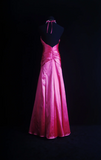 Halter Hot Pink A Line Long Prom Dress Women Formal Dress