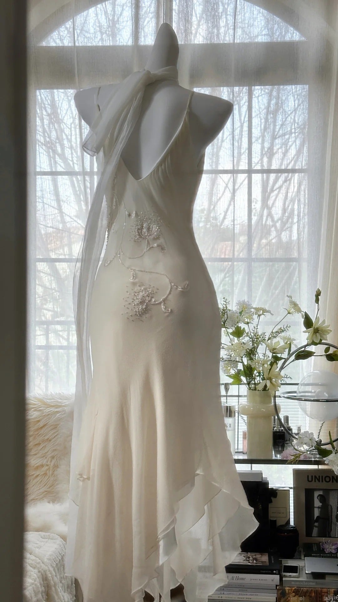 Spaghetti Straps Mermaid Dress Chiffon Party Gowns