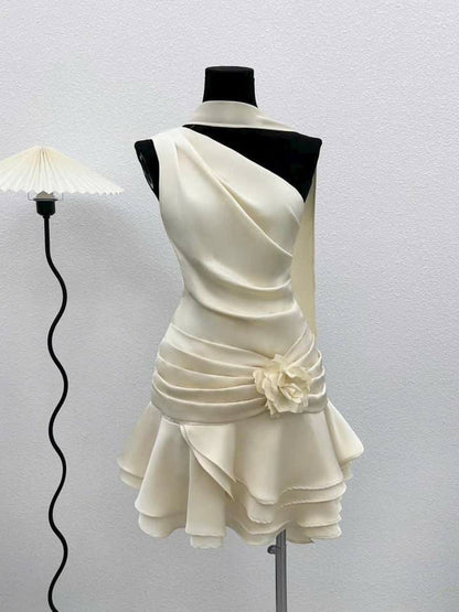 One Shoulder Short Evening Party Dress Homecoming Gowns Classy
