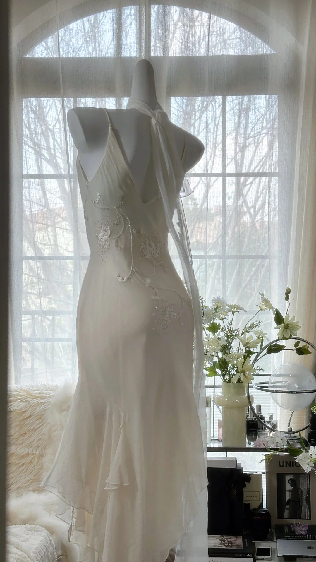 Spaghetti Straps Mermaid Dress Chiffon Party Gowns