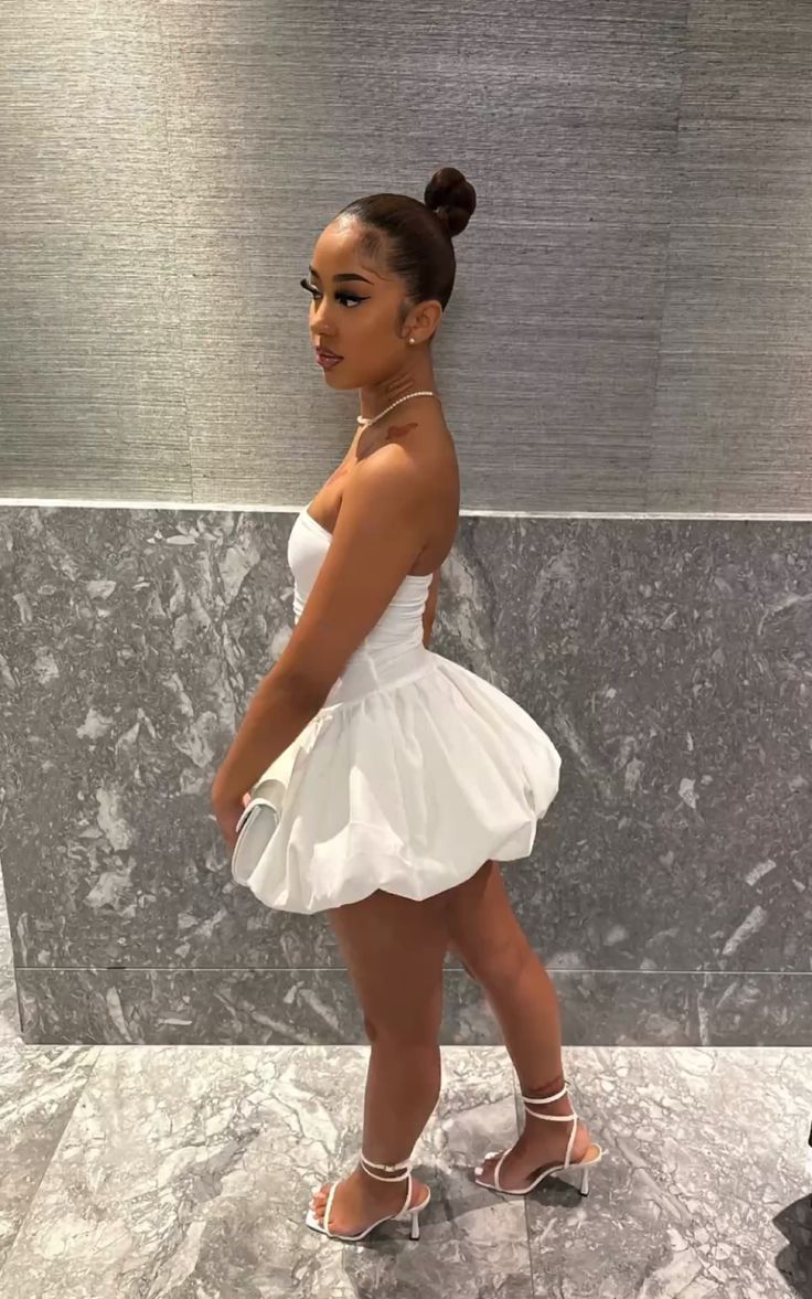 Short A Line White Homecoming Dress Mini Formal Party Dresses