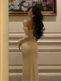 Sexy Wedding Party Dresses Long Sleeve Mermaid Gala Dress Formal