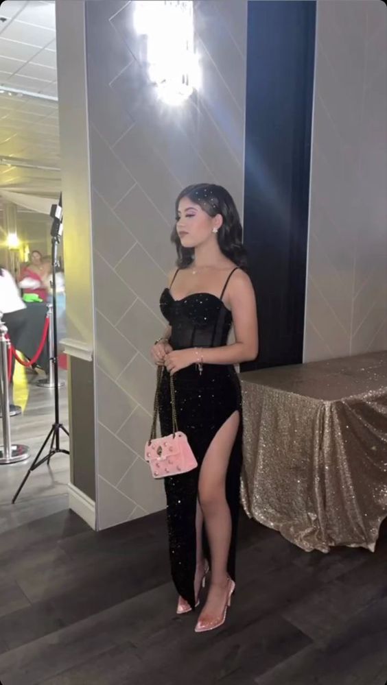 Black-sparkly-sequin-formal-dresses