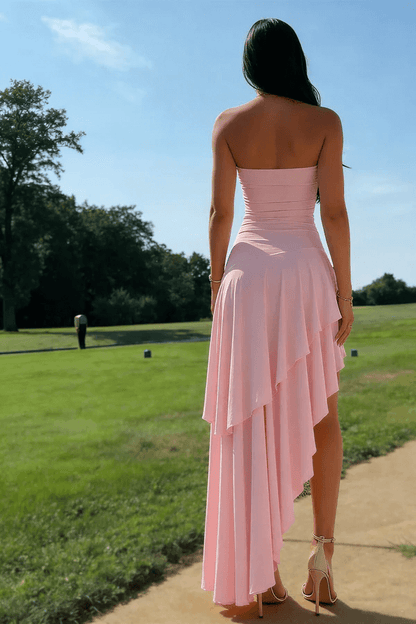 Formal Pink Dress Classy Elegant Strapless Wedding Guest Dresses