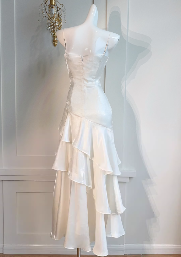 Fairytale Prom Dresses Tiered Ruffles Maxi Dress Spaghetti Straps Layered Ruffle