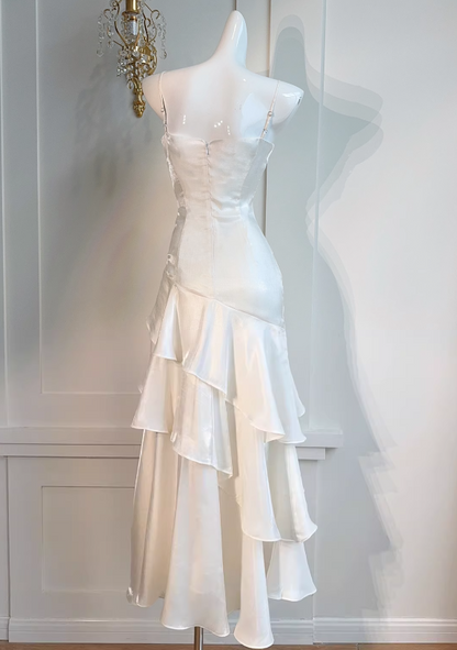 Fairytale Prom Dresses Tiered Ruffles Maxi Dress Spaghetti Straps Layered Ruffle