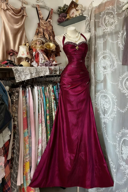 Royal Blue Mermaid Long Prom Dress Beaded Fitted Wedding Guest Dresses