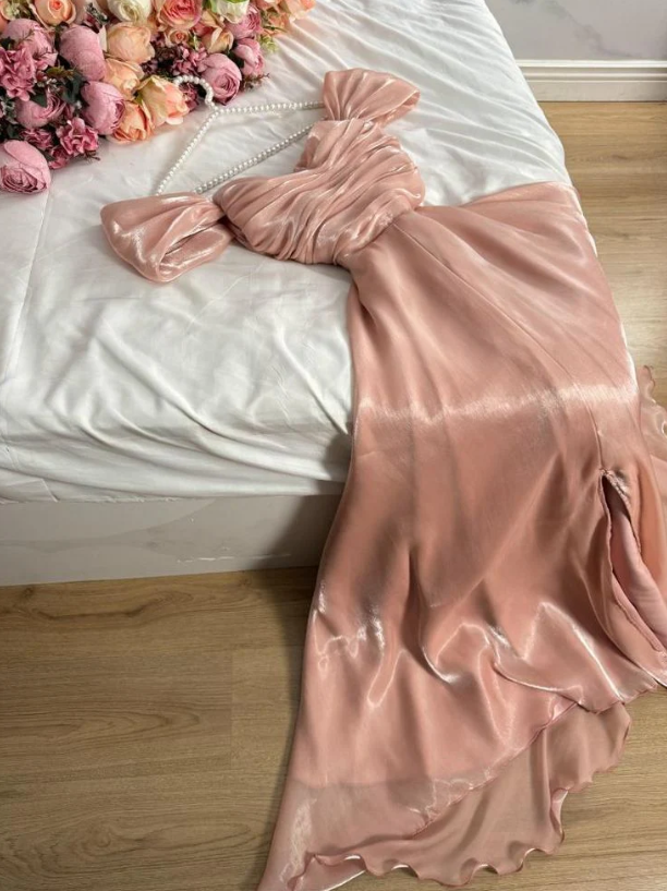 Off The Shoulder A-Line Prom Dresses Elegant Dress for Event