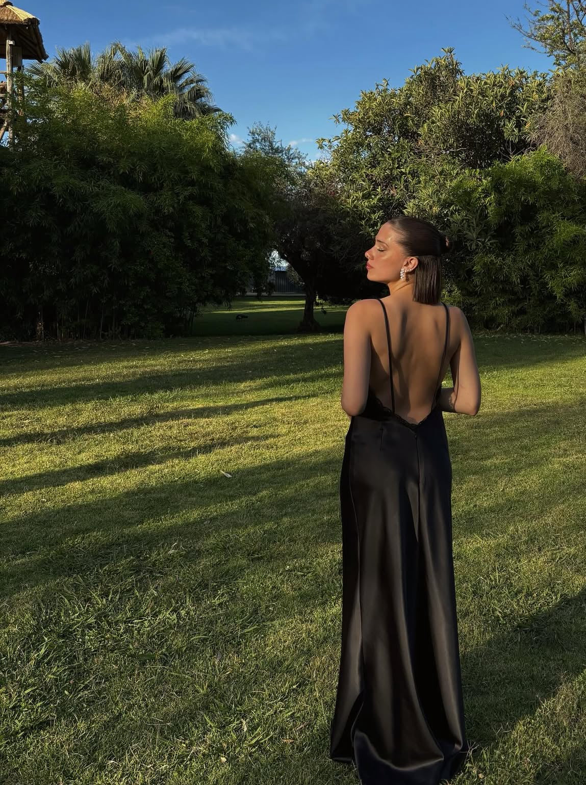 V Neck Black Long Formal Evening Dress Elegant Party Womens Dresses