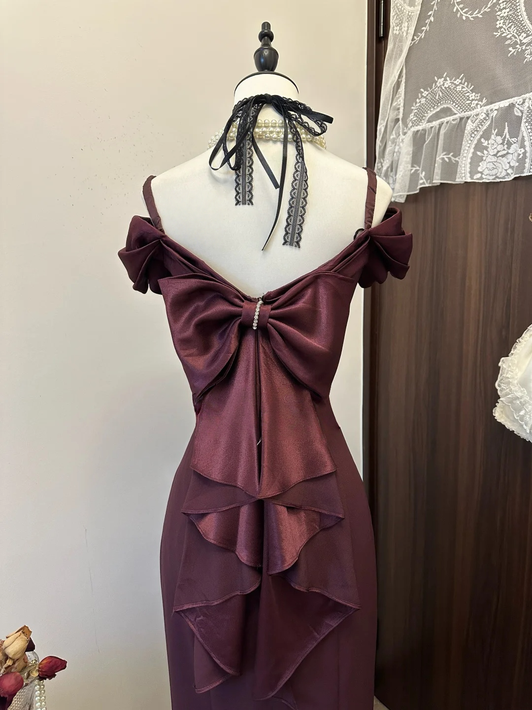 Elegant Sheath Prom Dress Long Formal Evening Party Dress with Bow