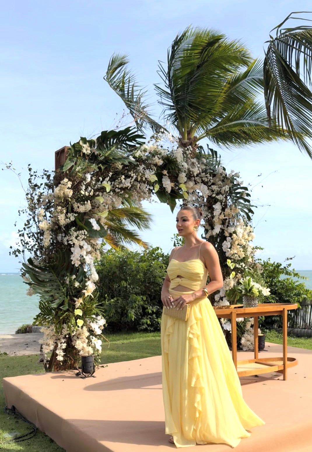 Spaghetti Strap A Line Yellow Wedding Guest Dress Chiffon Special Occasion Dresses