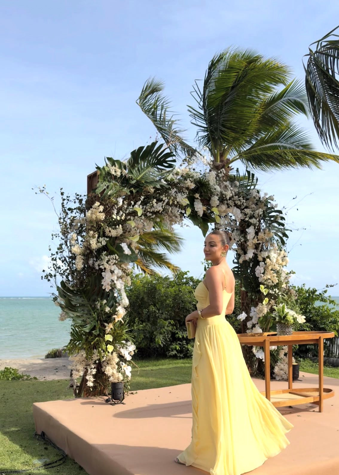 Spaghetti Strap A Line Yellow Wedding Guest Dress Chiffon Special Occasion Dresses