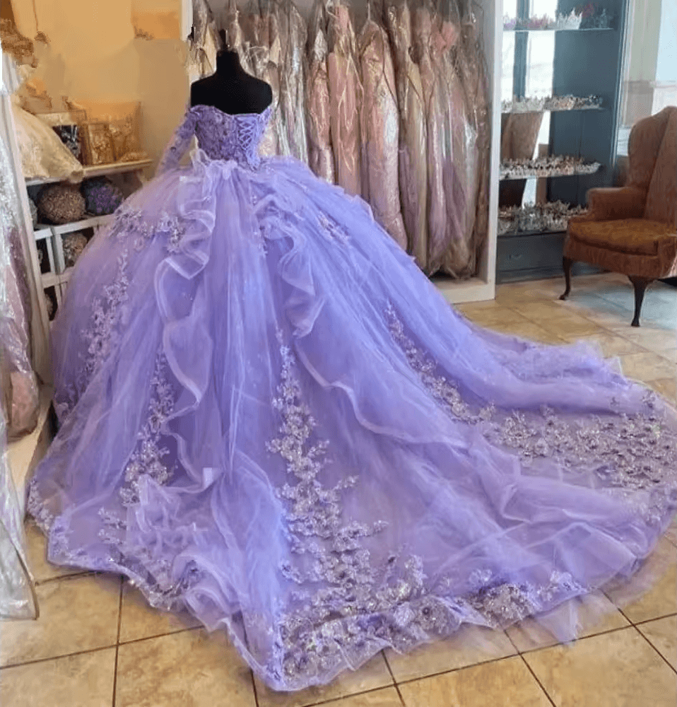 long sleeve purple quinceanera dresses Amarra 54281 Lilac Purple Quinceaera Dress Lilac / 00
