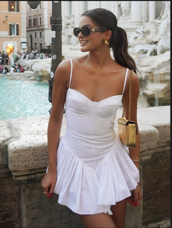 White 18th Birthday Dresses Short Chiffon Birthday Outfits