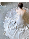 Modest Mermaid Long Prom Dresses Spaghetti Straps Birthday Party Dress Evening Gowns
