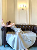 Modest Mermaid Long Prom Dresses Spaghetti Straps Birthday Party Dress Evening Gowns