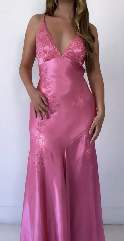 Chic Mermaid Satin Prom Dress Long Lady Dress for Party