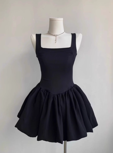 Sweet Square Neck Sleeveless Waist Ballet Puffy Birthday Mini Homecoming Dress