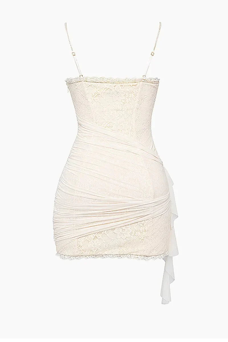 Sexy Lace V-neck Sling Bodycon Homecoming Dress Short