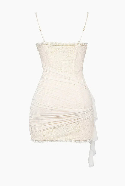 Sexy Lace V-neck Sling Bodycon Homecoming Dress Short
