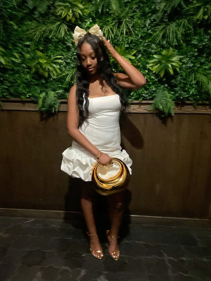 Strap Square Neck Satin Bud Skirt Cocktail Dress Short Graduation Dresses