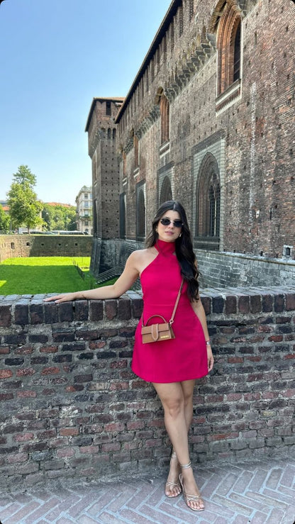 Elegant Halter Cocktail Short Dresses Casual Party Night