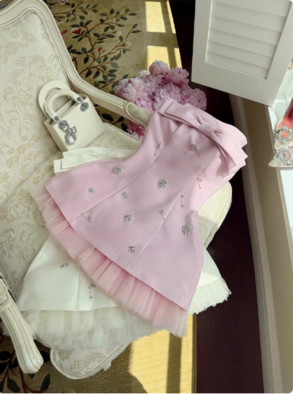 Princess Tube Top Satin A-line 17th Birthday Party Dress Short